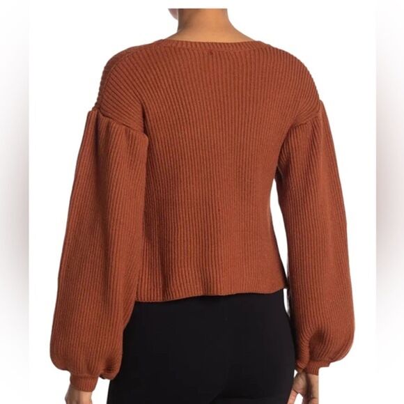 Nordstrom Maisie Peter Bishop Women’s Rust Color Sweater  Size Medium - Picture 2 of 6